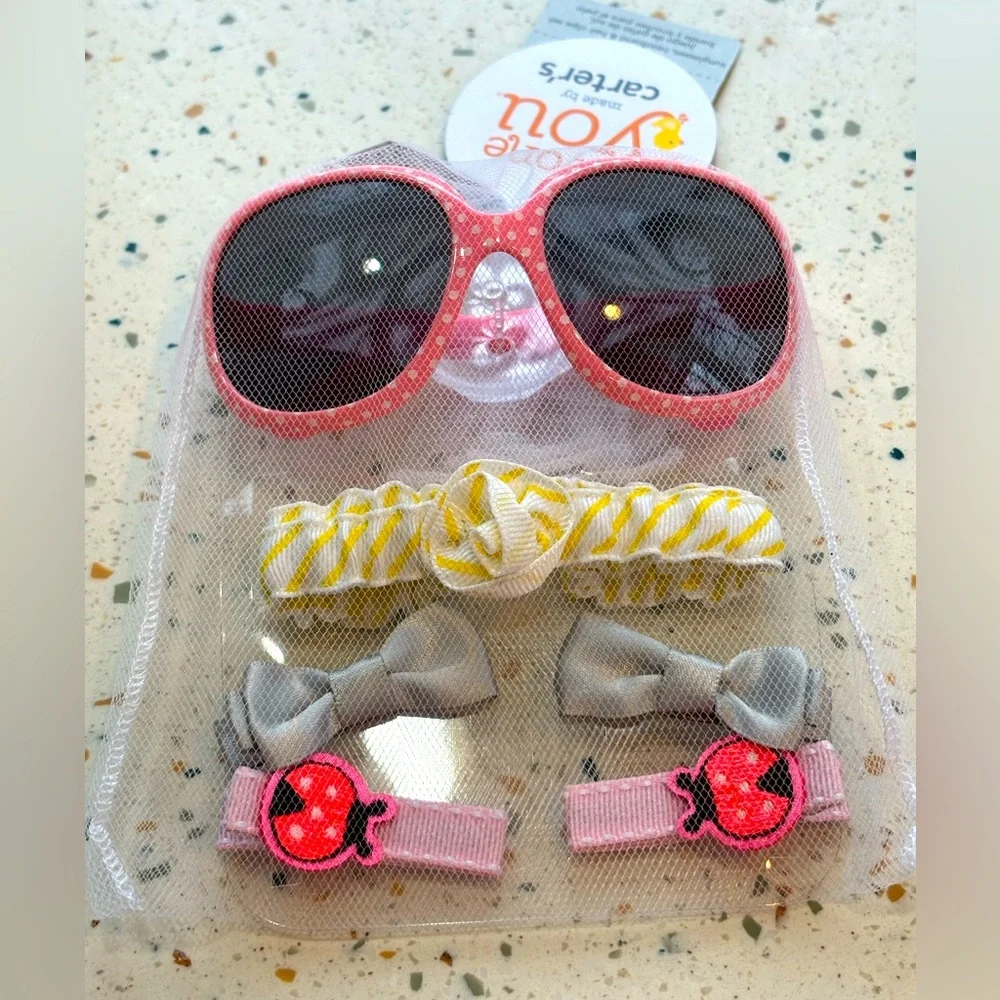 Carter’s‎ Pink Sunglasses and Hair Accessories Set for Baby or Kids